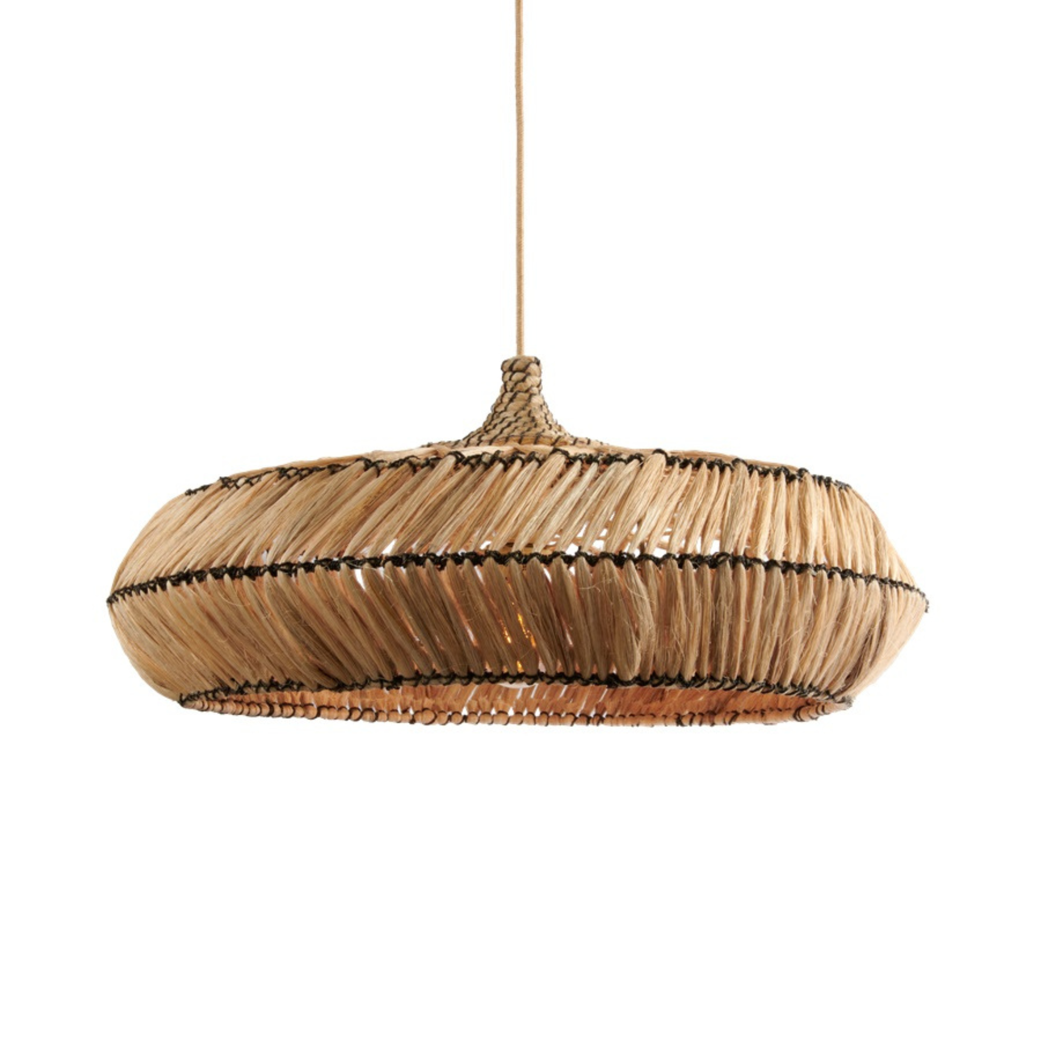 Good&Mojo hanglamp Abaca Rinjani - 70x33cm - naturel - L